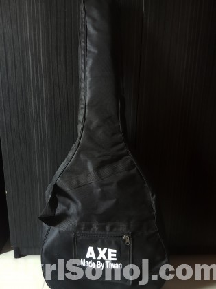 Custom Made Acoustic Guitar Black with picks & bag